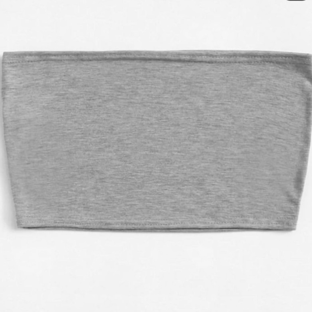Grey Cotton Tube Top